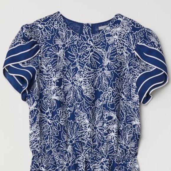 H&M | Printed Midi Satin Dress - Picture 2 of 8